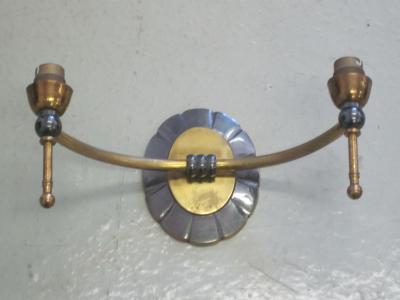 Pair of French Mid Century Modern Neoclassical Double Arm Wall Sconces