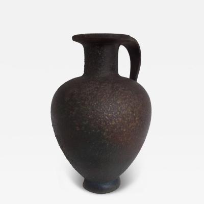 Pair of French Mid Century Modern Neoclassical Vases Amphora in Bronze Patina