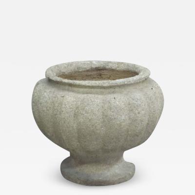 Pair of French Mid Century Modern Stone Table Lamps in the Form of Urns