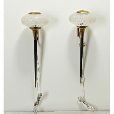 Pair of French Mid Century Sconces Table Lamp