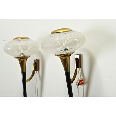 Pair of French Mid Century Sconces Table Lamp