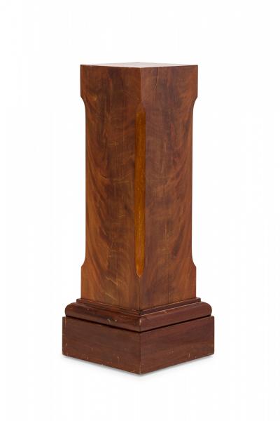 Pair of French Mid Century Square Wooden Column Pedestals