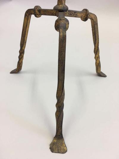Pair of French Midcentury Gilt Wrought Iron Floor Lamps circa 1940