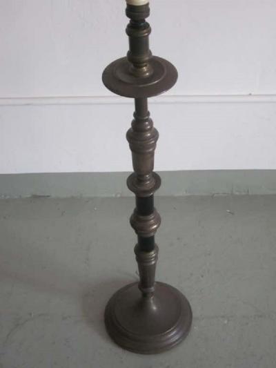 Pair of French Midcentury Neoclassical Candlestick Form Table Lamps 1930