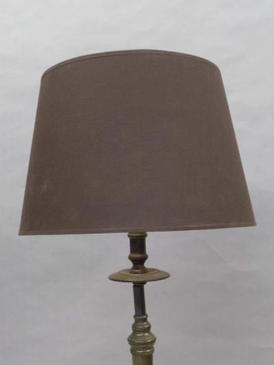 Pair of French Midcentury Neoclassical Candlestick Form Table Lamps 1930