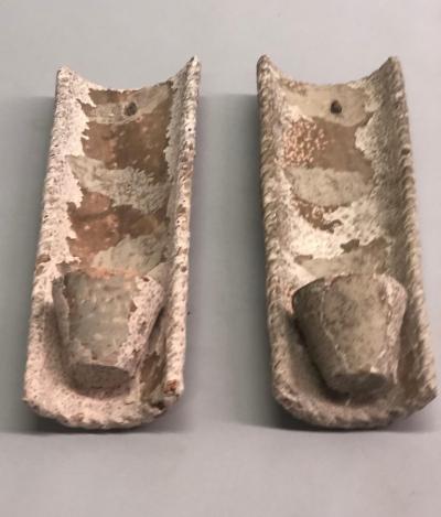 Pair of French Midcentury Rustic Terracotta Wall Sconces