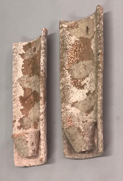 Pair of French Midcentury Rustic Terracotta Wall Sconces