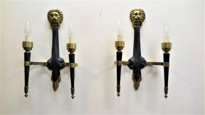 Pair of French Midcentury Sconces Maison Jansen