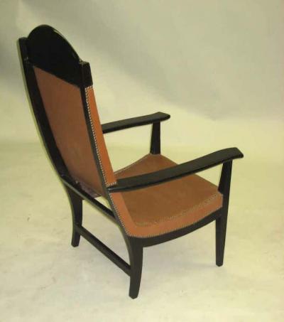 Pair of French Modern Neoclassical Lounge Chairs Armchairs