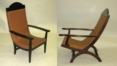 Pair of French Modern Neoclassical Lounge Chairs Armchairs