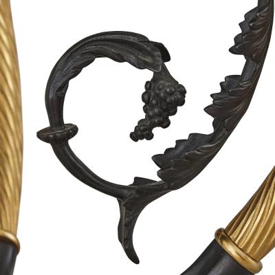 Pair of French Neoclassical Style Malachite and Gilt Bronze Side Tables