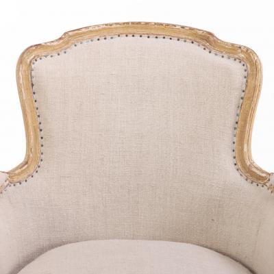 Pair of French Painted Berg res with New Upholstery C 1910