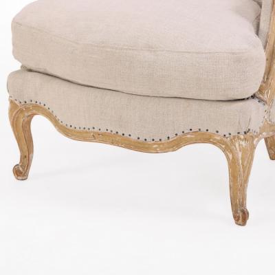 Pair of French Painted Berg res with New Upholstery C 1910