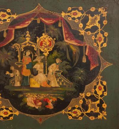 Pair of French Painted Tole Panels