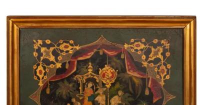 Pair of French Painted Tole Panels