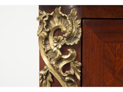 Pair of French Parquetry Ecoignures Cabinets Late 19th Century