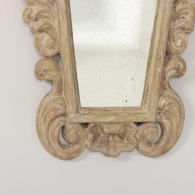 Pair of French Plaster and Lacquered Hollywood Regency Period Mirrors