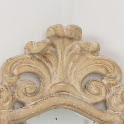 Pair of French Plaster and Lacquered Hollywood Regency Period Mirrors