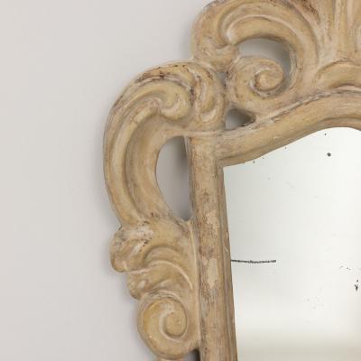 Pair of French Plaster and Lacquered Hollywood Regency Period Mirrors