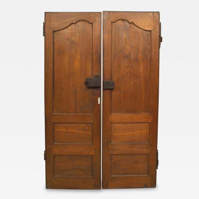 Pair of French Provincial Carved Walnut Doors