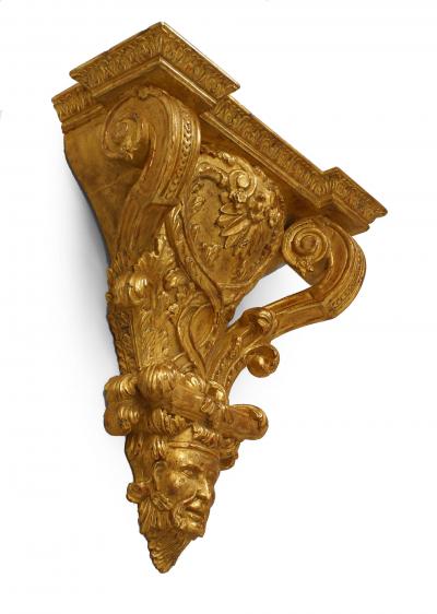 Pair of French Regence Gilt Wall Shelves