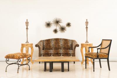 Pair of French Regence Gilt and Marble Top End Tables