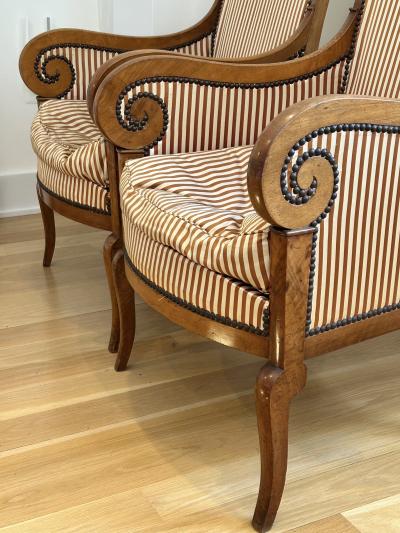Pair of French Restauration Armchairs