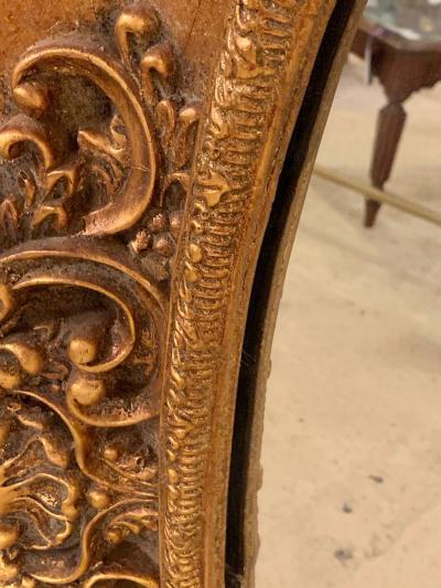 Pair of French Style Wall Console or Pier Mirrors Gilt Gesso and Wooden 