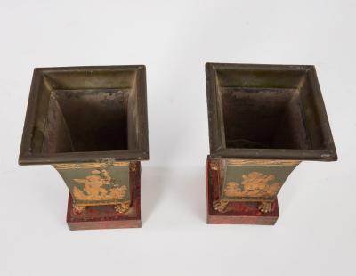 Pair of French Tole Planters
