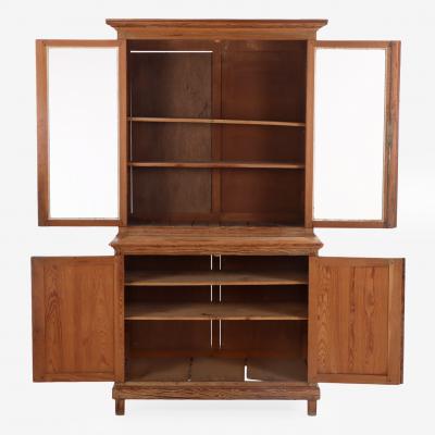 Pair of French Two Part Pitch Pine Cabinets C 1880