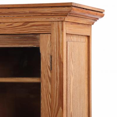 Pair of French Two Part Pitch Pine Cabinets C 1880