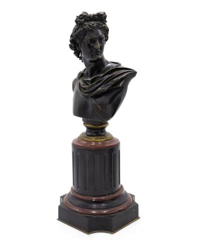 Pair of French Victorian Apollo and Diana Busts
