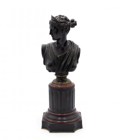 Pair of French Victorian Apollo and Diana Busts