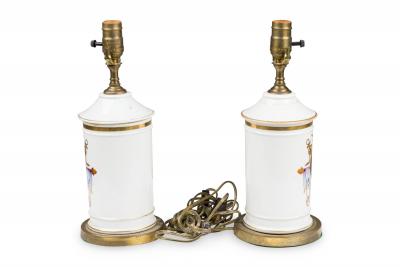 Pair of French Victorian Apothecary Jar Table Lamps