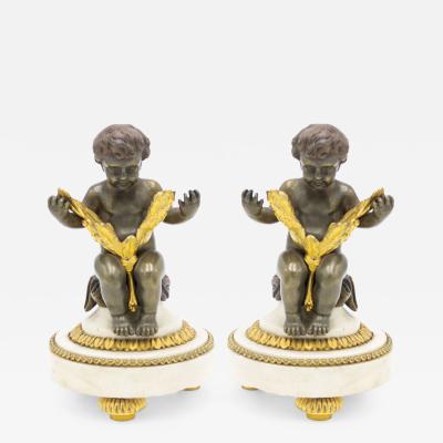Pair of French Victorian Bronze Cupids