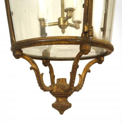 Pair of French Victorian Bronze Paneled Wall Lanterns