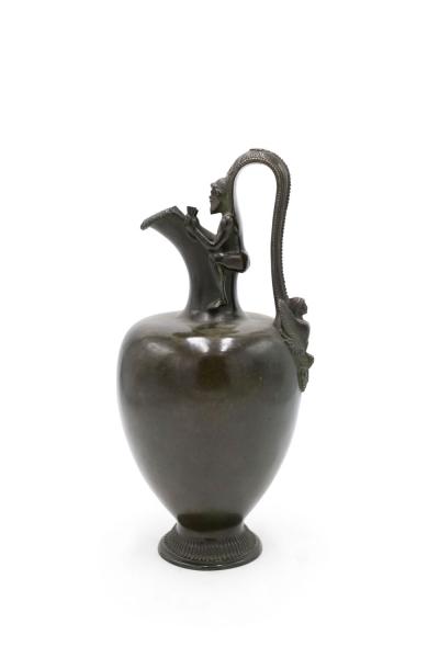 Pair of French Victorian Bronze Satyr Pitchers