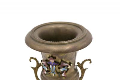 Pair of French Victorian Bronze Urns