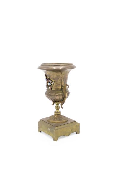 Pair of French Victorian Bronze Urns