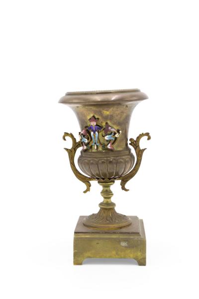 Pair of French Victorian Bronze Urns