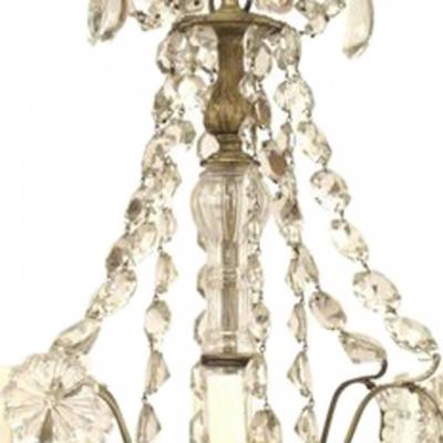 Pair of French Victorian Bronze and Crystal Candelabras