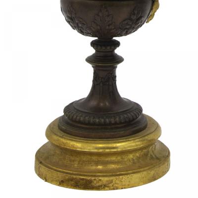 Pair of French Victorian Bronze and Gilt Ewers