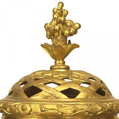 Pair of French Victorian Bronze and Marble Compotes