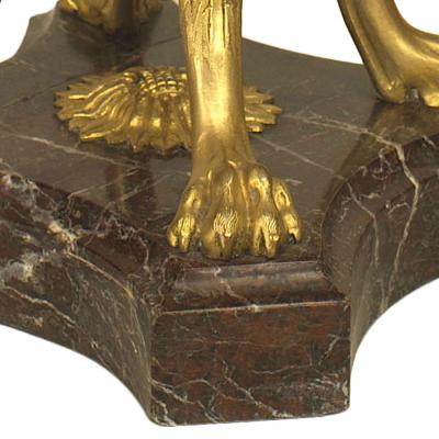 Pair of French Victorian Bronze and Marble Compotes