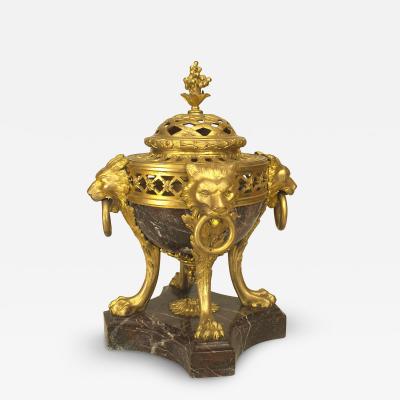 Pair of French Victorian Bronze and Marble Compotes