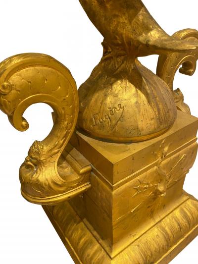 Pair of French Victorian Fugere Gilt Bronze Vases