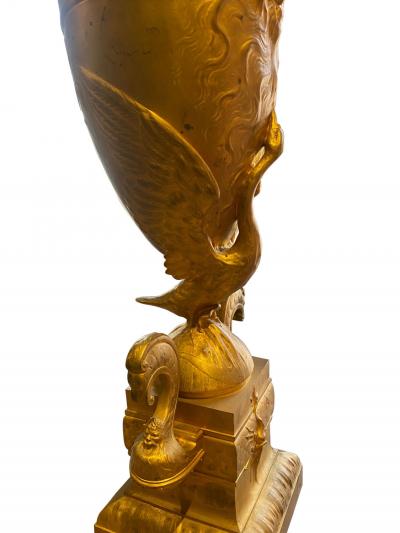 Pair of French Victorian Fugere Gilt Bronze Vases
