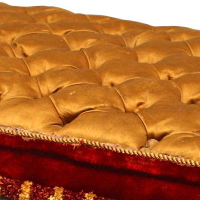Pair of French Victorian Gold and Red Foot Stools