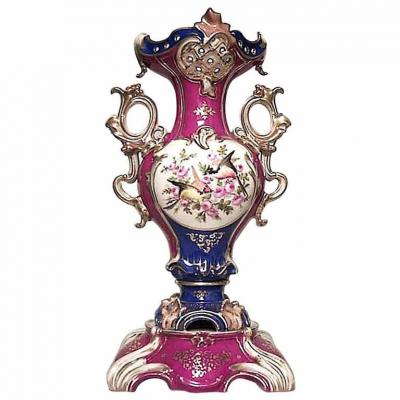 Pair of French Victorian Jacob Petit Style Porcelain Vases