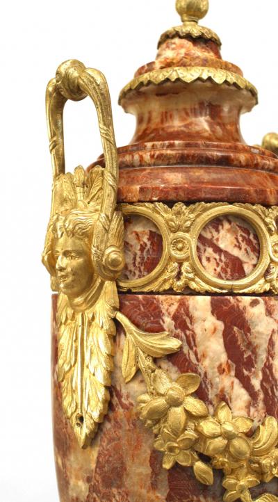 Pair of French Victorian Marble Urns